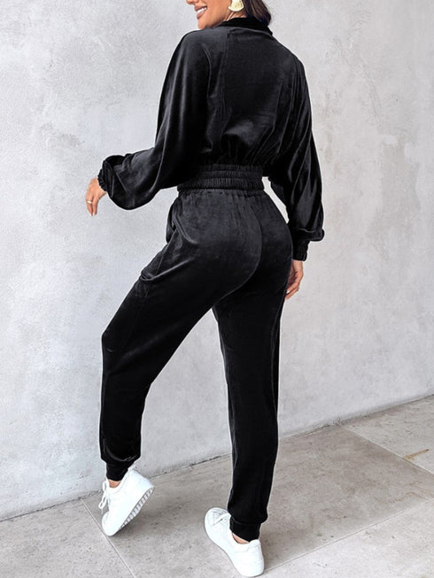 'Ursel' Crop Top and Joggers Set - Celes Fashion